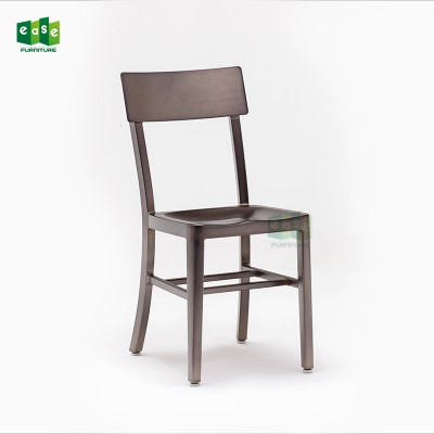 Aluminum metal stackable outdoor industrial restaurant chair  E1155