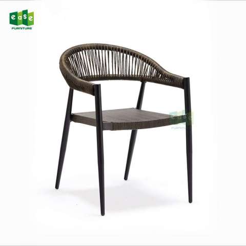 Aluminum frame stacking round rattan garden furniture E7071A