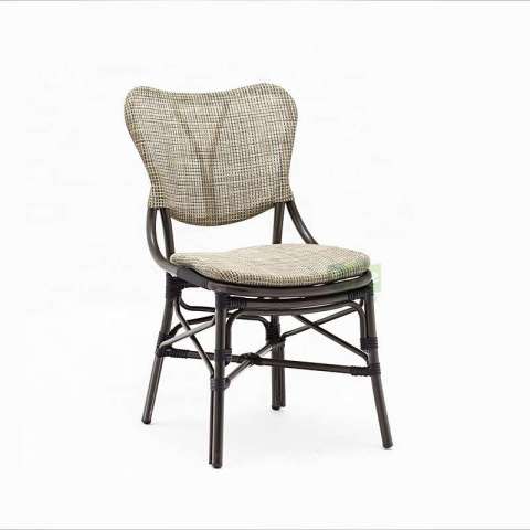 fabric comfortable good quality bamboo look finish side chair (E1168)